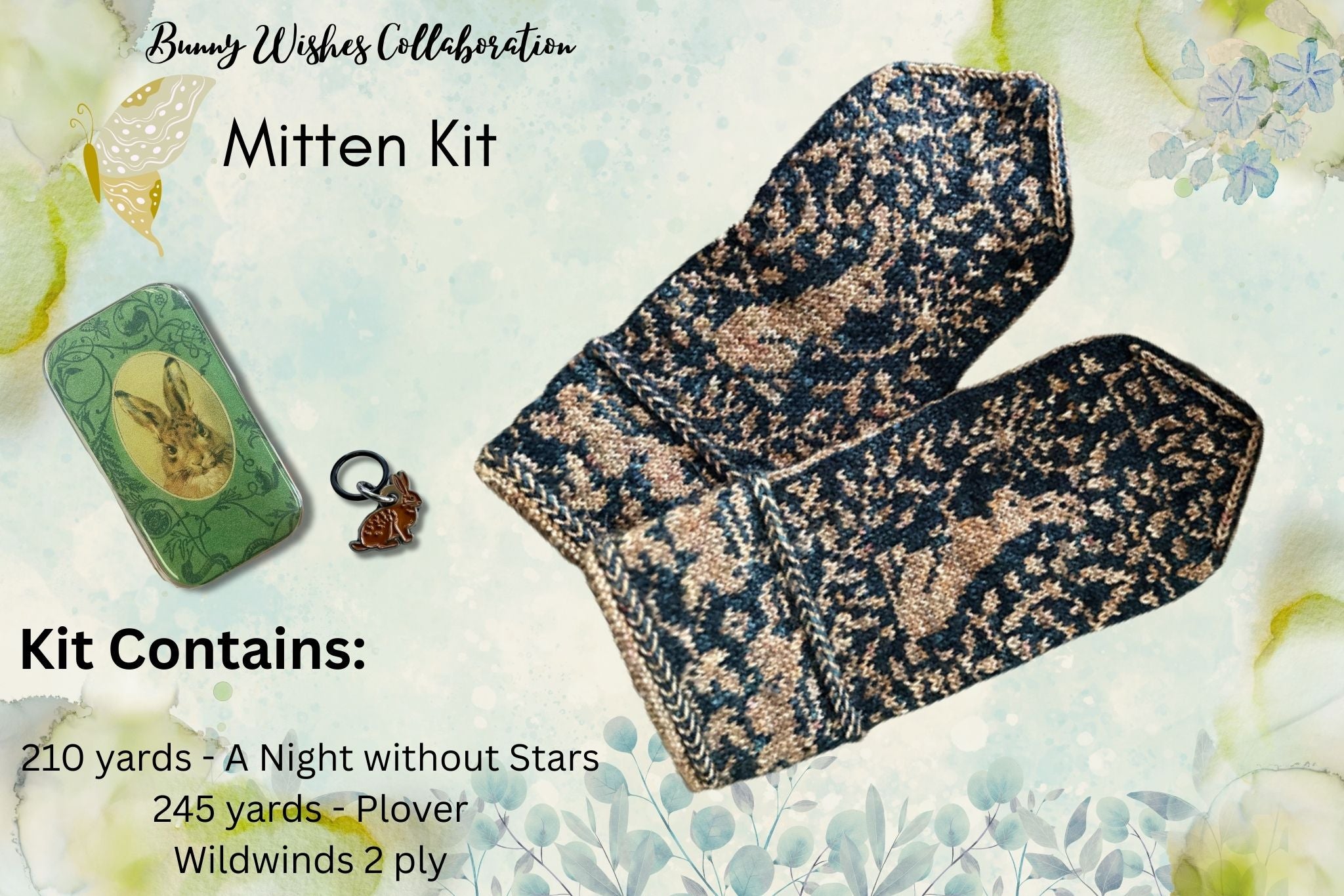 Fleece and Harmony Bunny Wishes Mitten Kit