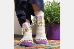 Charming Colorwork Socks Blooming Lavender