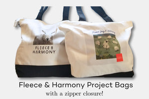 Fleece and Harmony Project Bags with Zippers