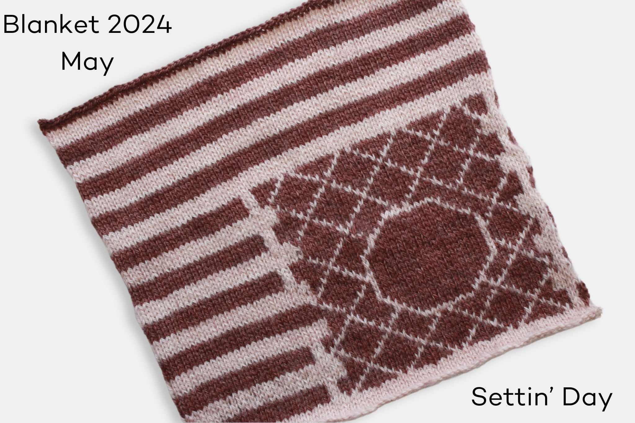 Fleece and Harmony Mystery Blanket 2024 Pattern May 2024 Selkirk Worsted in Chestnut and Sand 