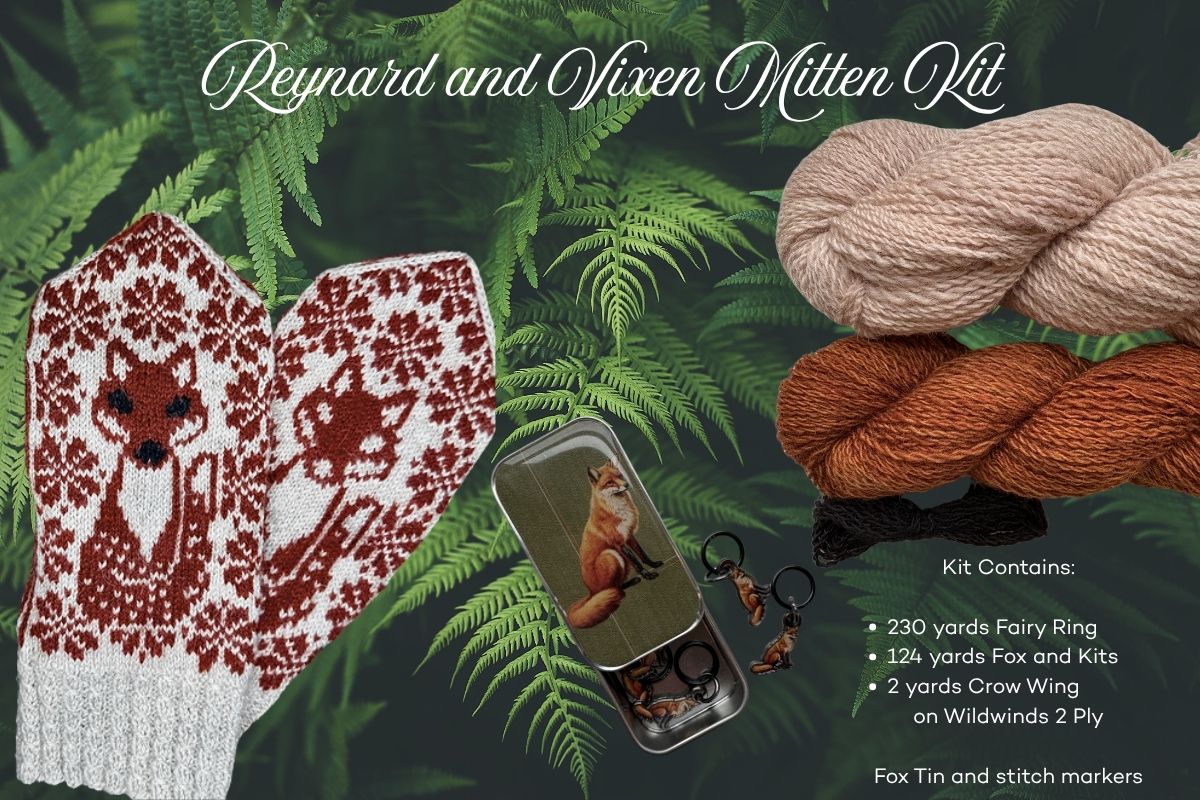 Fleece and Harmony Reynard and Vixen Mitten Kit