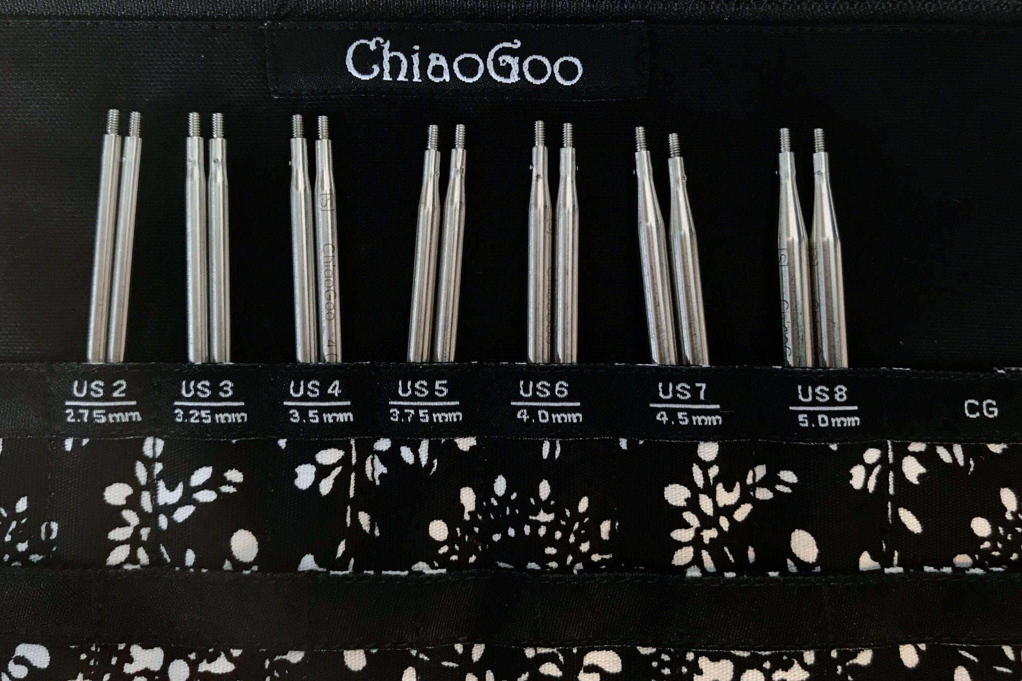 ChiaoGoo Partial 5 inch Set - 2-8 US, 2.75-5mm