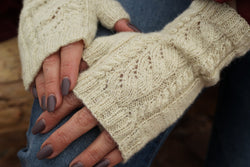 Whitecaps Gloves Pattern in Fleece and Harmony Selkirk Worsted