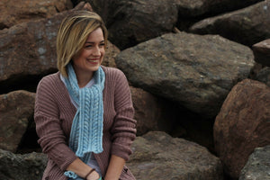 Yuletide Scarf Pattern Fleece and Harmony Signature Aran