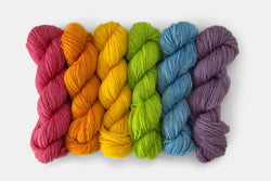 Fleece and Harmony Point Prim Sock in Neon Rainbow