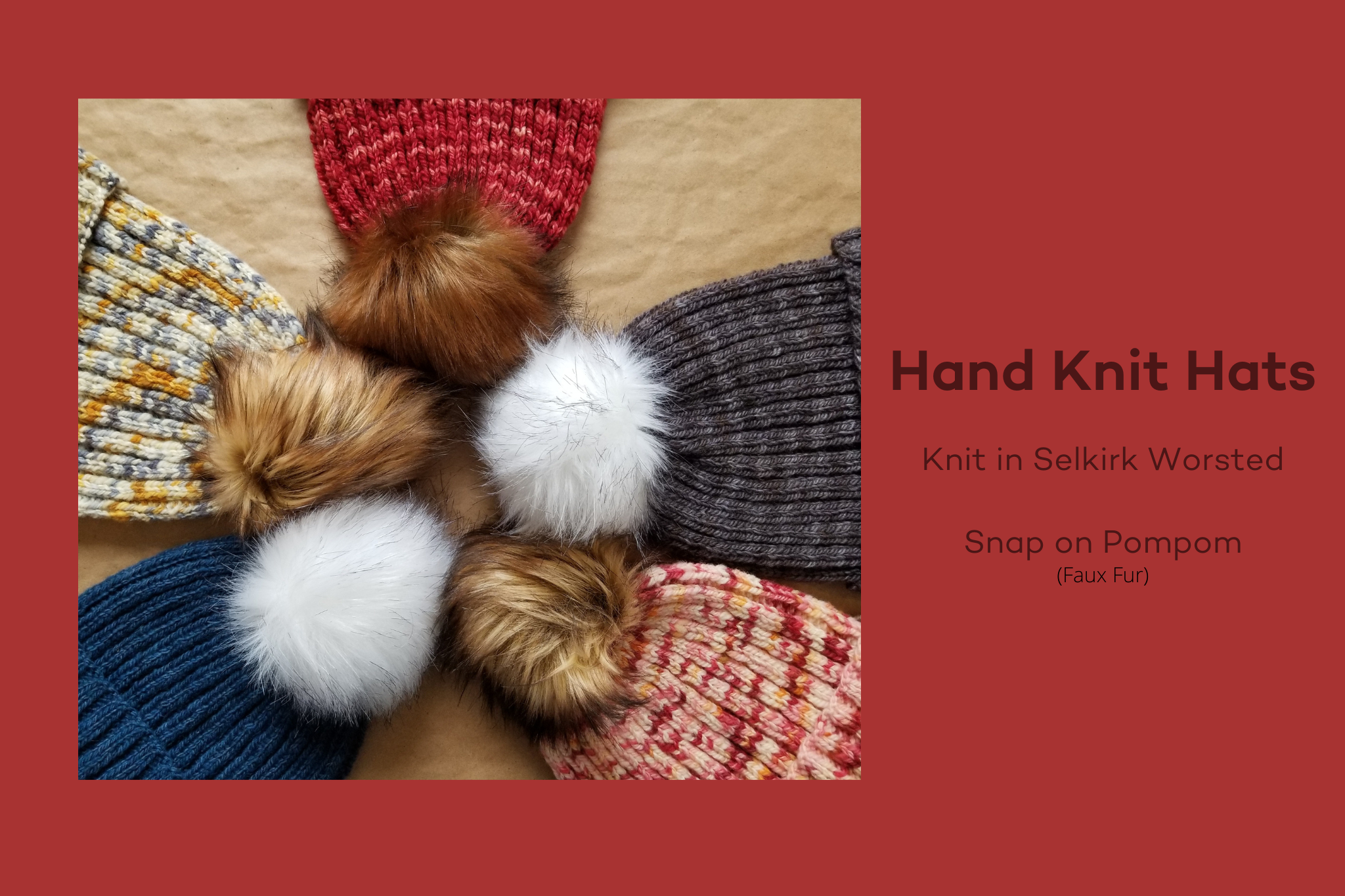 Fleece and Harmony Hand Knit Hats