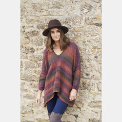 Rowan Scallop Sweater knit in Felted Tweed Colour in Ripe